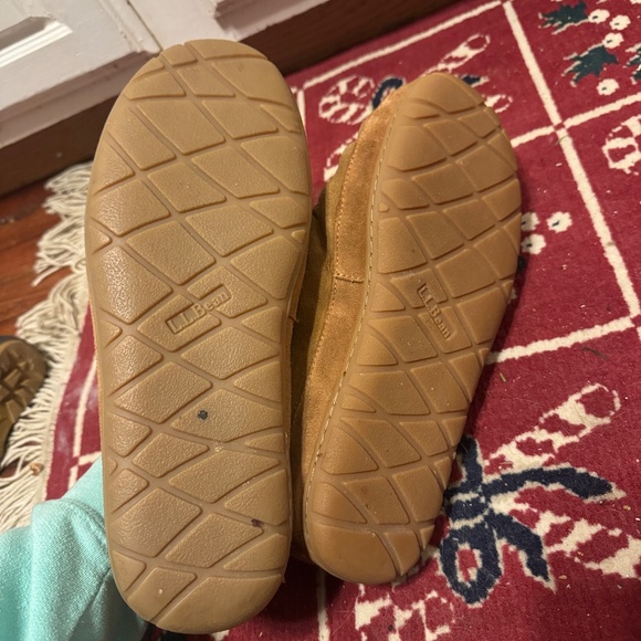 Cozy LL BEAN wicked good slippers Australian fur lined size men’s 12 wide - Picture 6 of 6